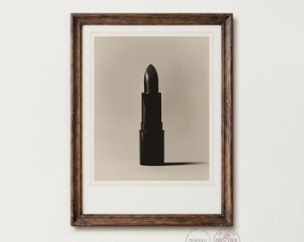 Vintage Sepia Lipstick Still Life Art Print (Digital Download)