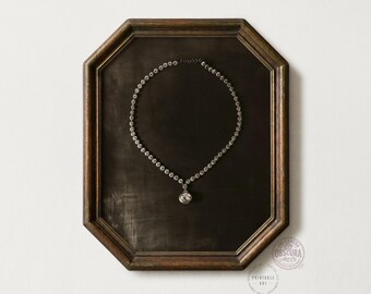 Vintage Diamond Necklace Photo Art Print | Still Life Photography (Digital Download)