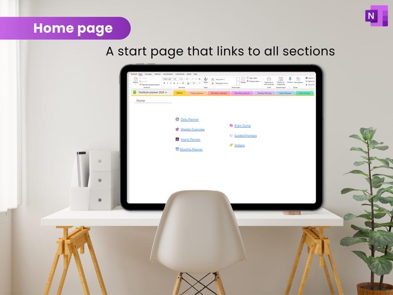 Background Onenote Weekly Onenote Planner 2026, Daily, Weekly, Monthly, Yearly, Hyperlinked ...