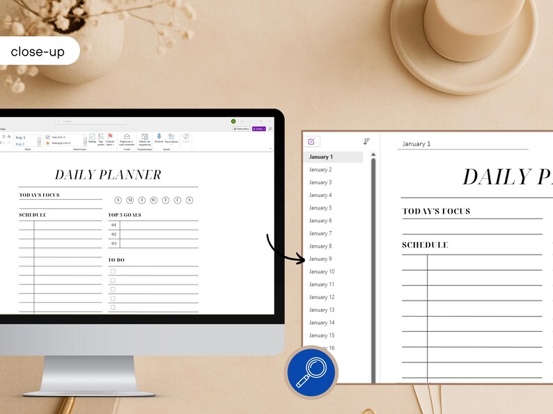 Onenote Planner, Daily Planner, Onenote Template, Onenote 2026 Calendar ...