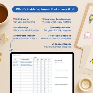 Hyperlinked OneNote planner for ADHD productivity and goal setting