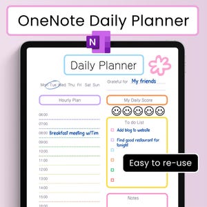 OneNote Digital Planner 2025, OneNote Planner, One Note Templates, Daily Planner, Pink, Blue | For Windows Computer, iPad, Android, Mac, PC