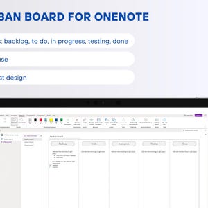 Onenote Kanban Board Template, Task List (digital Download) - Etsy