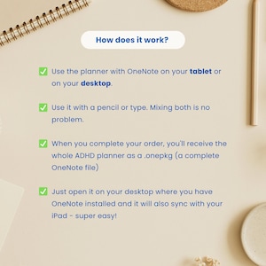 Hyperlinked OneNote planner for ADHD productivity and goal setting