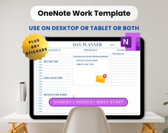 OneNote Digital Planner Template, Meeting, Budget, Project Tracker (Digital Download)