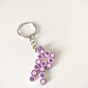 Porte clé lettre simple personnalisable