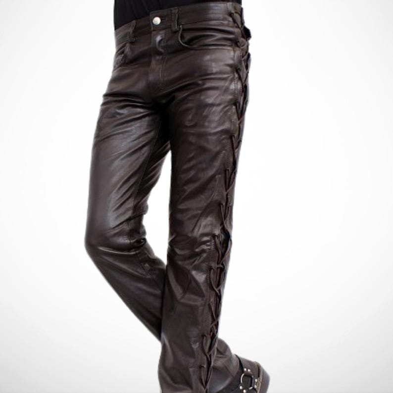Cowboy Lace Up Leather Pants