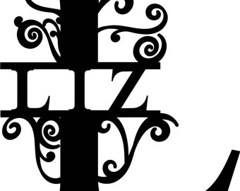 Liz SVG Monogram - Digital Download Only - No Physical Product - Great for Plasma Cutters and other CNC