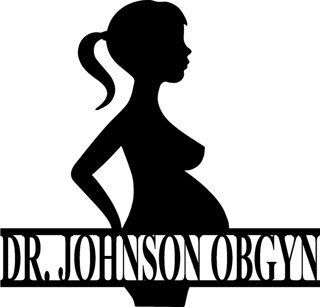Editable Text OBGYN Mother Doctor Sign SVG Vector Digital Download No ...
