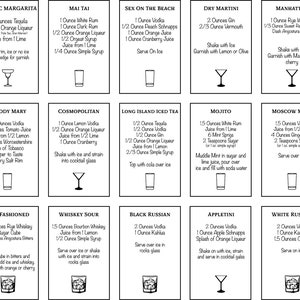 15 vettore di ricette di bevande alcoliche - file scaricabile per gli amanti dei cocktail!