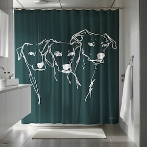 Shower Curtain - Canine Contours - Cascades