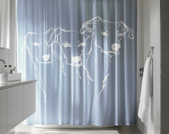 Tenda da doccia - Contorni canini - Blissful Blue