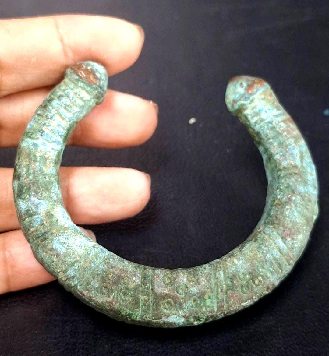 Original Ancient Roman Bronze Knight Armor Bangle Bracelet Cuff ...