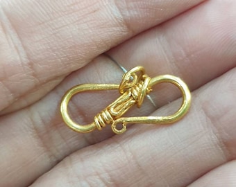 Vintage Genuine Solid Gold 22k Clasp Old Hook Gold For Making Necklace
