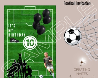 Invito per compleanno calcistico