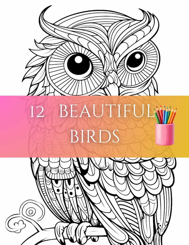 Bird Mandala Coloring Pages: Stress Relief Art for Adults & Kids (PDF ...