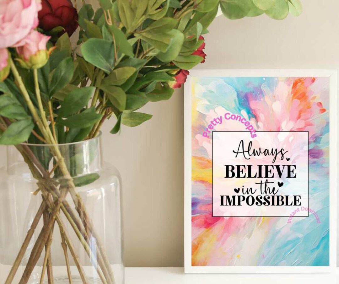 Printable Wall Art, Positive Quotes, Printable Art Poster, Modern Art