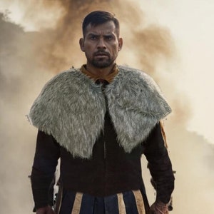 Handmade Faux Fur Viking Cape: Medieval Norse Costume