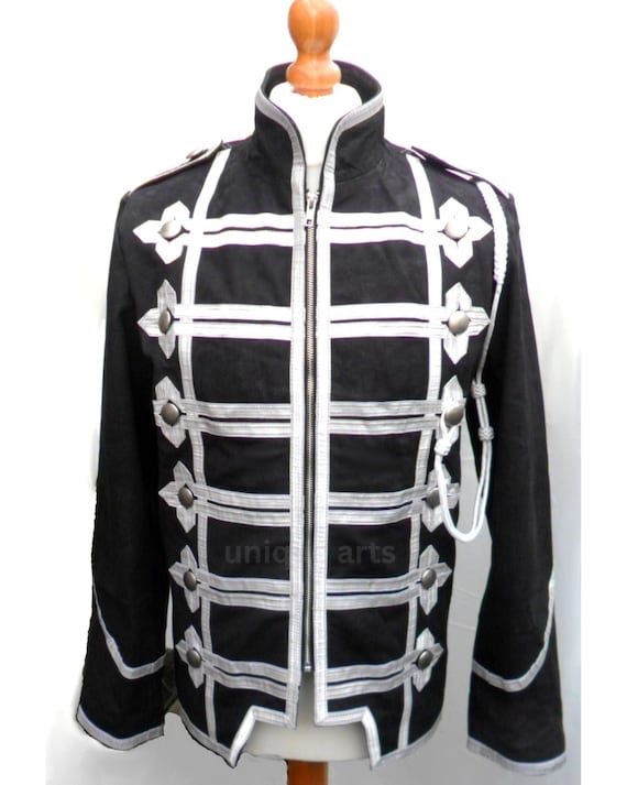 Black Parade Military Style Jacket  Gothic Emo Band Uniform Costume  MCR  Inspired Steampunk Coat - Etsy