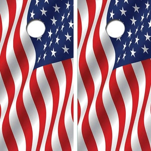 Boat Sticker Compatible With Skiff Boat Eagle American Wavy Flag