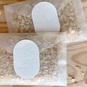 Sacchetti per coriandoli da matrimonio - Sacchetti in pergamena biodegradabili al 100%, Pacchetti per coriandoli da matrimonio, Coriandoli di fiori secchi, Coriandoli di fiori da matrimonio