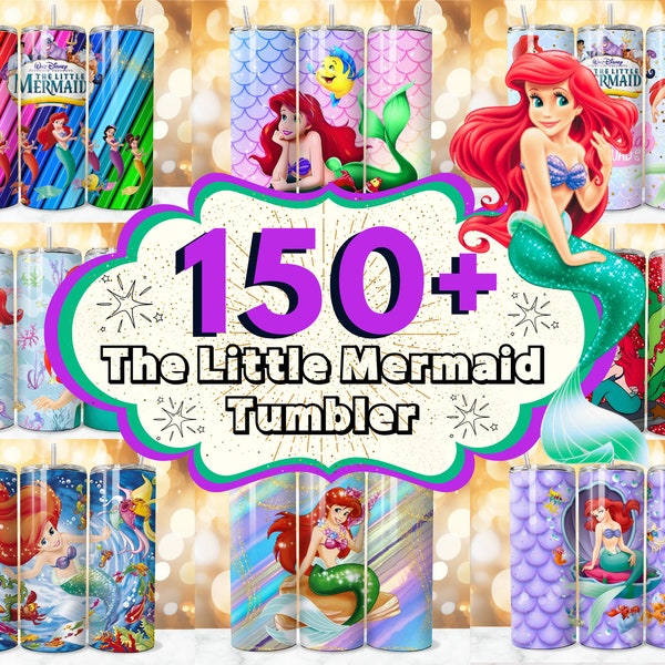 150 + Mermaid Tumbler Wrap Designs Bundle, The Little Mermaid Tumbler PNG, 20 oz Little Mermaid Tumbler, Mermaid Sublimation, Mermaid Wrap