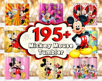 195 + Mickey Mouse Tumbler Wrap Bundle, 20 oz Mickey Sublimationsdesigns, Minnie Tumbler PNG, Cartoon Tumbler Wrap PNG, Kinder Tumbler Wrap