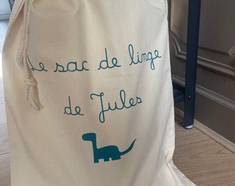 Sac à linge enfant / Pochon linge / Sac linge sale / Compartiment valise / Cadeaux, objets et textiles personnalisés