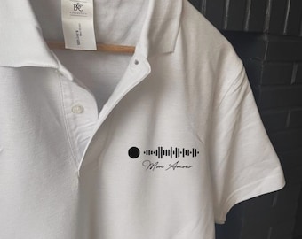 Het Spotify-poloshirt / Het gepersonaliseerde Spotify-t-shirt / Gepersonaliseerd T-shirt / Uniek cadeau / T-shirt / Gepersonaliseerd object en textielgeschenken