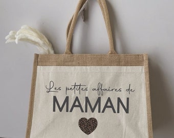 El bolso tote de yute personalizado / Bolso personalizado / Regalo mujer / Regalos personalizados de objetos y textiles / Día de la Madre