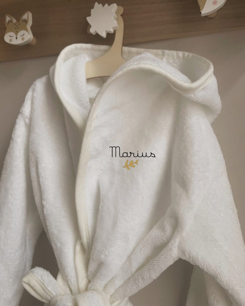 Personalized child or baby bathrobe / Bath robe / Swimming pool outing / Baby gift / Personalized object and textile gifts image 2