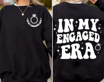 In My Engaged Era Shirt, Engaged Shirt, Trendy Comfort Colors Pocket Shirt, Engagement Gift, Custom Future Mrs. T-Shirt, Fiancee Shirt