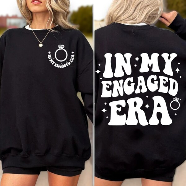 In My Engaged Era Shirt, Engaged Shirt, Trendy Comfort Colors Pocket Shirt, Engagement Gift, Custom Future Mrs. T-Shirt, Fiancee Shirt