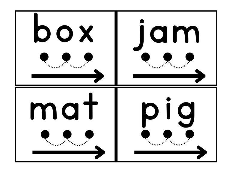 CVC Words Blending Flash Cards, Phonics, Classroom Printable Resources