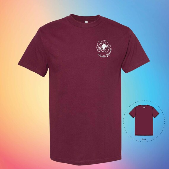 Camellia Japonica Flower Tee, Unisex Graphic T-shirt, Personalized - Etsy