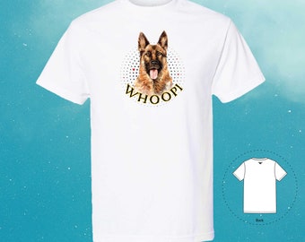 T-shirt mignon berger allemand personnalisé, nom de votre chien T-shirt petit ami unisexe petite amie (personnalisé)