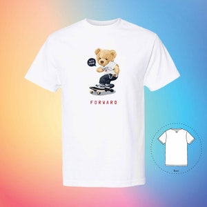 SKATER BOY The Bear Tee, Handmade Unisex Girlfriend Boyfriend Trendy Shirt | Cute T-Shirts