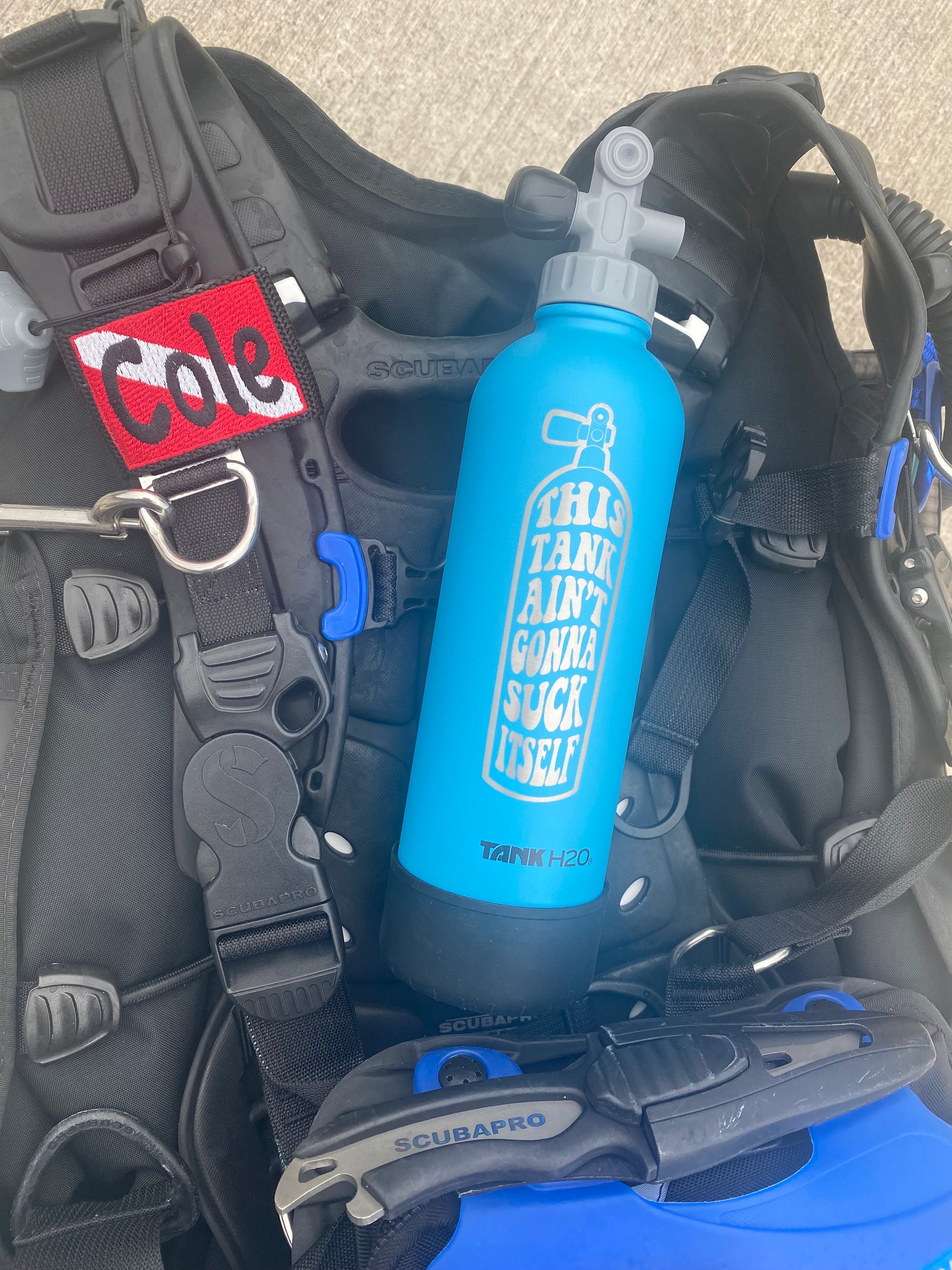 Scuba Water Bottle, Scuba Gift, Scuba Diving Gift, Scuba Diving Water