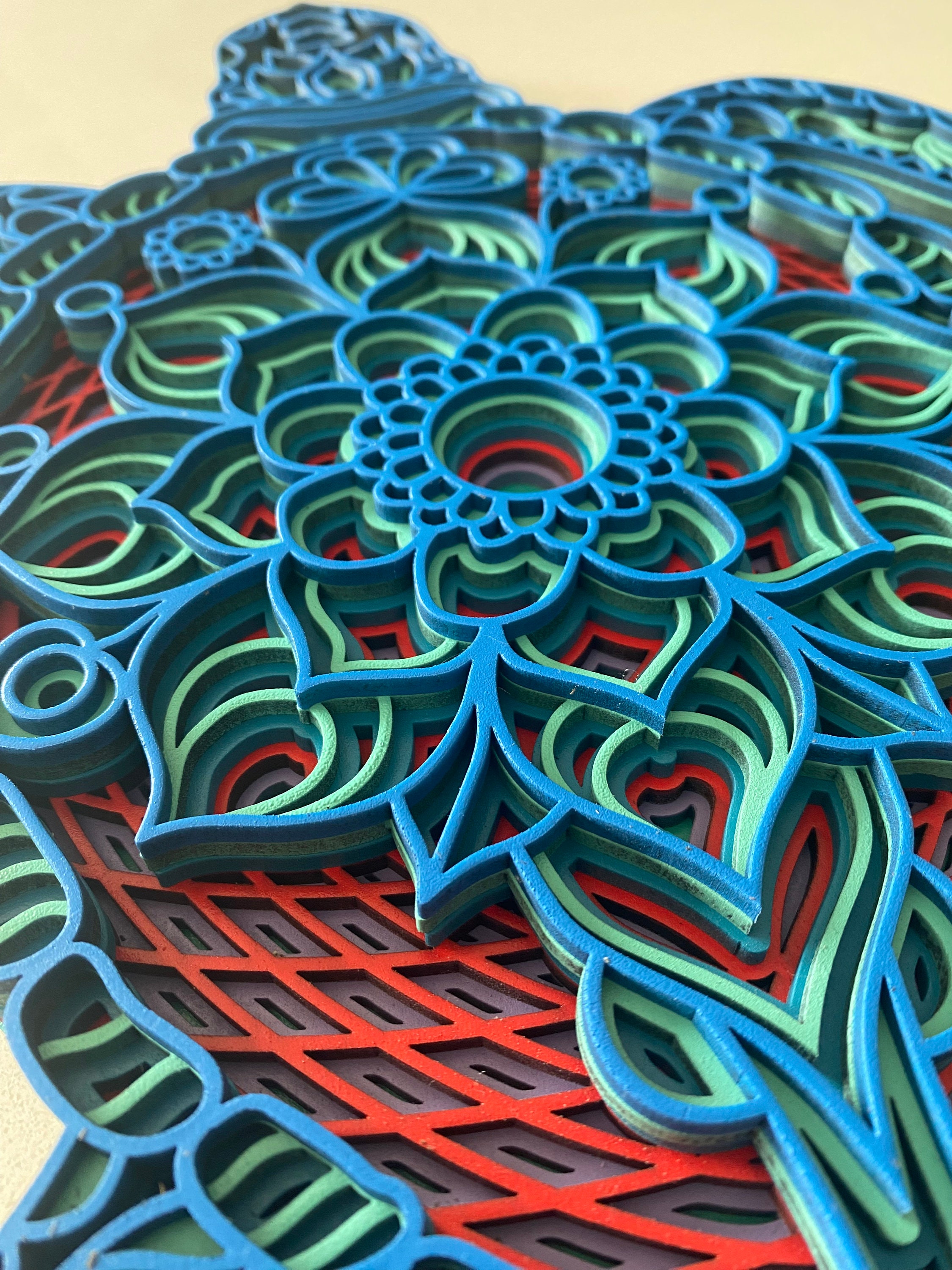Turtle 3D Mandala, Multilayer Turtle, Turtle Lovers, 3D Layers, Sea ...