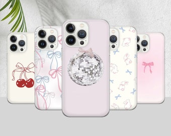 Coquette Phone Case, Preppy and Cute Aesthetic Cover iPhone 15 14 13 12 11 Pro Max 8 Plus X, Samsung Galaxy S24 S23 S22 S20 Ultra, Pixel 8