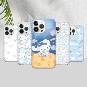 Custodia per telefono Cinnamoroll Sanrio Aesthetic Cover per iPhone 16, 15, 14, 13, 12, 11, Xr, Samsung S25 Ultra, S24, S22FE, A54, A25, A14, Pixel 8,