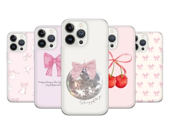 Coquette Phone Case, Preppy and Cute Aesthetic Cover iPhone 15 14 13 12 11 Pro Max 8 Plus X, Samsung Galaxy S24 S23 S22 S20 Ultra, Pixel 8