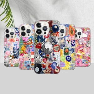 Coquette Collage Phone Case, Preppy and Cute Aesthetic, iPhone 16 15 14 13 12 11 Pro Max 8 Plus X, Samsung Galaxy S24 S23 S22 S20 Ultra