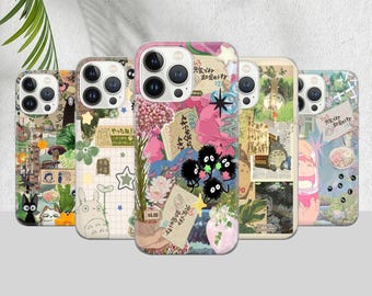 Japanese Mood Board Phone Case, Anime Collage iPhone, Samsung, Pixel Cover