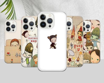 Yoshitomo Nara Phone Case, Aesthetic Cover iPhone 15 14 13 12 11 Pro Max 8 Plus X, Samsung Galaxy S24 S23 S22 S20 Ultra, Pixel 8