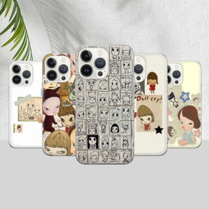 Custodia per telefono Yoshitomo Nara, cover estetica per iPhone 16 15 14 13 12 11 Pro Max 8 Plus X, Samsung Galaxy S24 S23 S22 S20 Ultra, Pixel 8