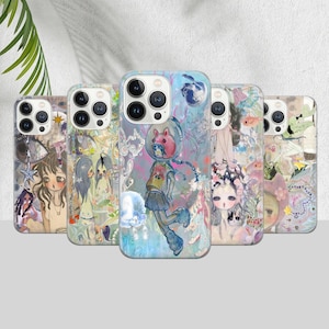 Coque Aya Takano Art, coque esthétique et mignonne pour iPhone 16 15 14 13 12 11 Pro Max, Samsung Galaxy S24 S23 Ultra, Pixel 8, cadeau unique