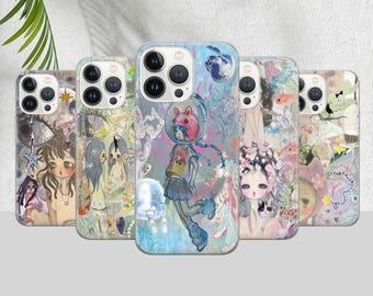 Aya Takano TPU Gel Phone Case Japanese Art iPhone 15 16 17 Samsung