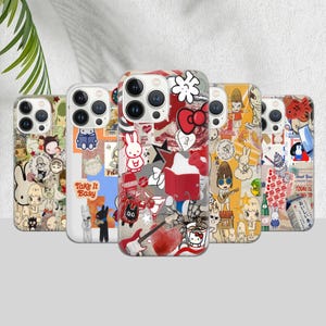 Coque de portable Miffy pour iPhone 16 15 14 13 12 11 Pro Max et Samsung S24 S23 S22 - Coque esthétique dessin animé mignon lapin