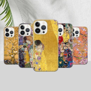 Custodia per telefono Gustav Klimt Fine Art Cover per iPhone 16 15 14 13 12 11 Pro Max 8 Plus X, Samsung Galaxy S24 S23 S22 S20 Ultra, Pixel 8, 7,
